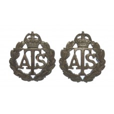 Pair of Auxiliary Territorial Service (A.T.S.) Officer's Service Dress Collar Badges