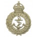 Admiralty Constabulary White Metal Cap Badge - King's Crown