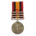 Queen's South Africa Medal (3 Clasps - Relief of Kimberley, Paardeberg, Driefontein) - Pte. J. Cottam, 14th Hussars - Wounded 24/04/1900