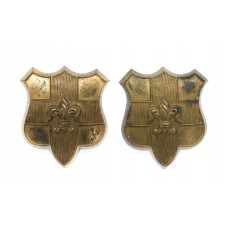 Pair of Loyal North Lancashire Regiment Collar Badges