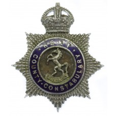 Kent County Constabulary Senior Officer's Enamelled Cap Badge - King's Crown