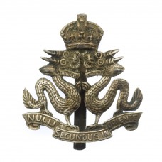 Rare Hong Kong Volunteer Defence Corps Officer's Small Silver Cap Badge (c.1946 - 52)