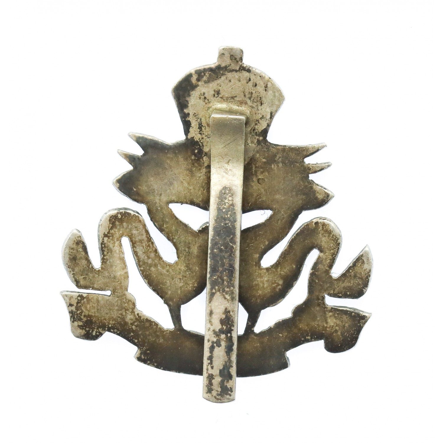 Rare Hong Kong Volunteer Defence Corps Officer's Small Silver Cap Badge ...