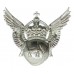 Ministry of Civil Aviation Constabulary Chrome Winged Cap Badge - King's Crown