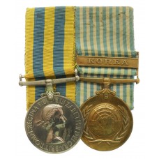 Queen's Korea and UN Korea Medal Pair - Cpl. F. Pratt, 1st Bn. Duke Of Wellington's Regiment