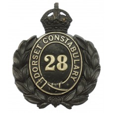 Dorset Constabulary Wreath Helmet Plate - King's Crown