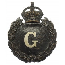 Gloucestershire Constabulary Black Wreath Helmet Plate - King's C