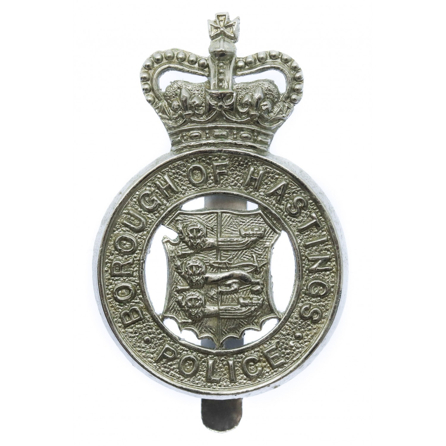 Hastings Borough Police Cap Badge - Queen's Crown