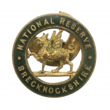 WW1 National Reserve Brecknockshire Enamelled Lapel Badge