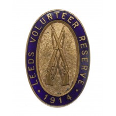 Leeds Volunteer Reserve 1914 WW1 V.T.C. Enamelled Lapel Badge