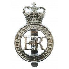 Royal Grenada Police Force Chrome Cap Badge - Queen's Crown