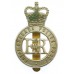 Royal Grenada Police Force White Metal Cap Badge - Queen's Crown