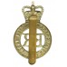 Royal Grenada Police Force White Metal Cap Badge - Queen's Crown