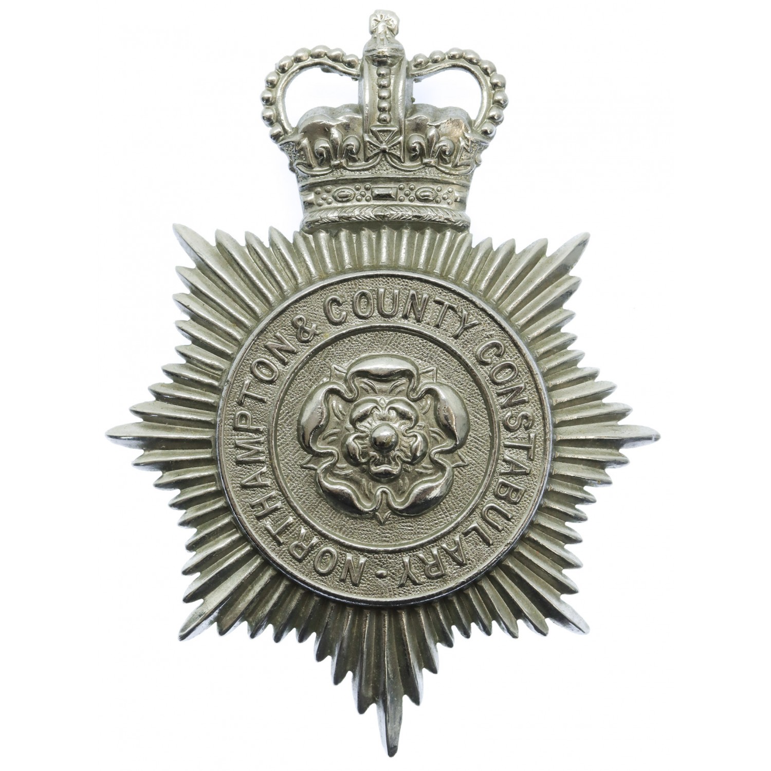 Northampton & County Constabulary Helmet Plate - Queen's Crown