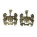 Pair of Newcastle -Upon- Tyne City Police White Metal Collar Badges