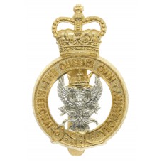 Queen's Own Mercian Yeomanry Anodised (Staybrite) Cap Badge - Queen's Crown