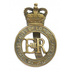 EIIR City of London Special Constabulary Brass Cap Badge