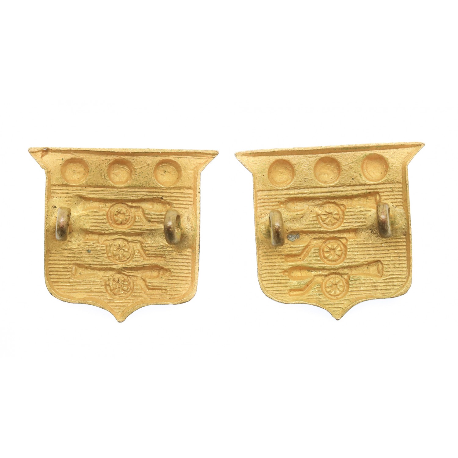 Pair of Army Ordnance Corps Officer's Gilt Collar Badges