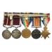 WW1 1914-15 Star, British War Medal, Victory Medal, EdVII LS&GC and Meritorious Service Medal Group of Five - W.O.Cl.II H.J. Burridge, Royal Engineers