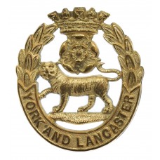 York & Lancaster Regiment Officer's Gilt Cap Badge