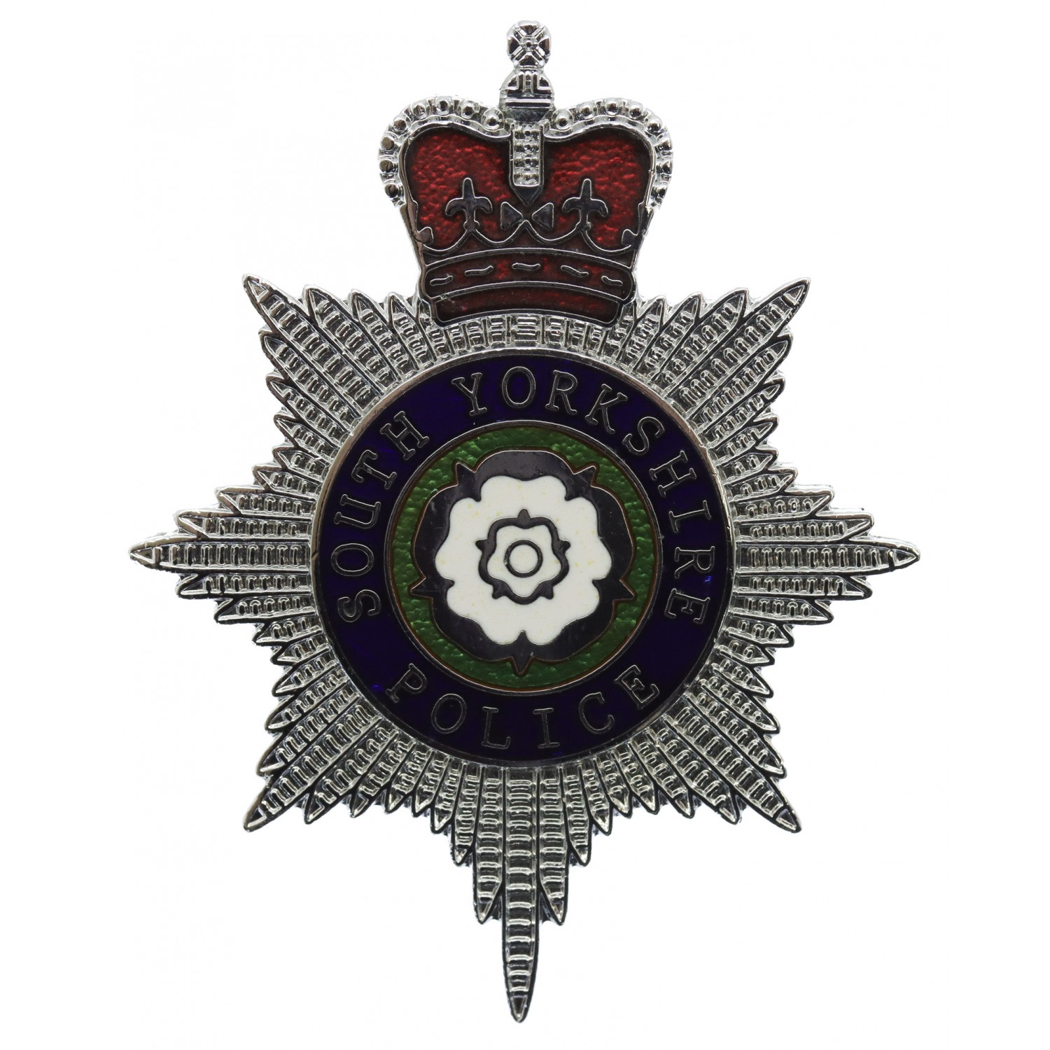 South Yorkshire Police Enamelled Cap Badge - Queen's Crown