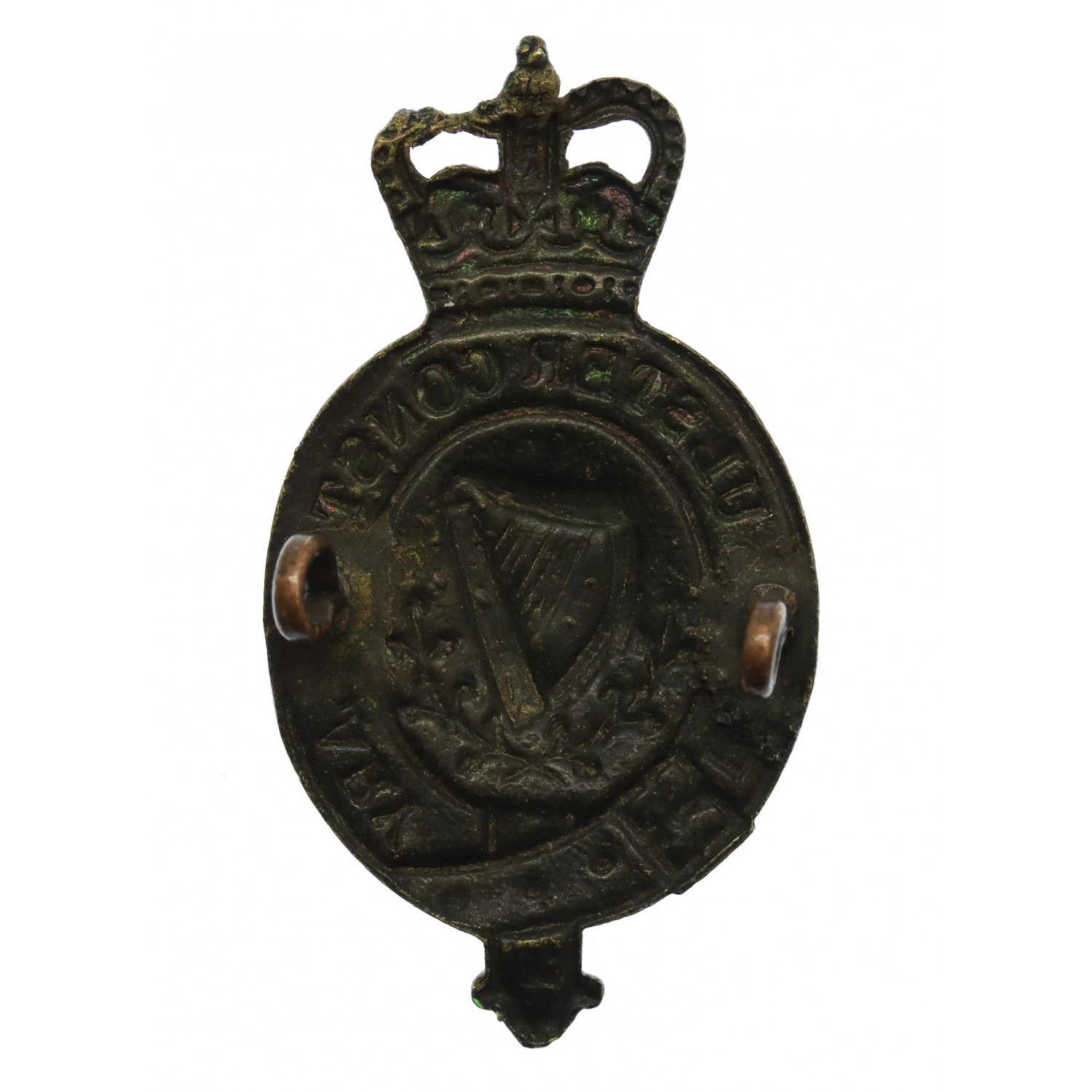 Royal Ulster Constabulary (R.U.C.) Helmet Badge- Queen's Crown