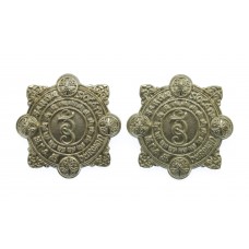 Pair of Garda Siochana (Irish Police) White Metal Collar Badges