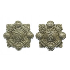 Pair of Garda Siochana (Irish Police) White Metal Collar Badges