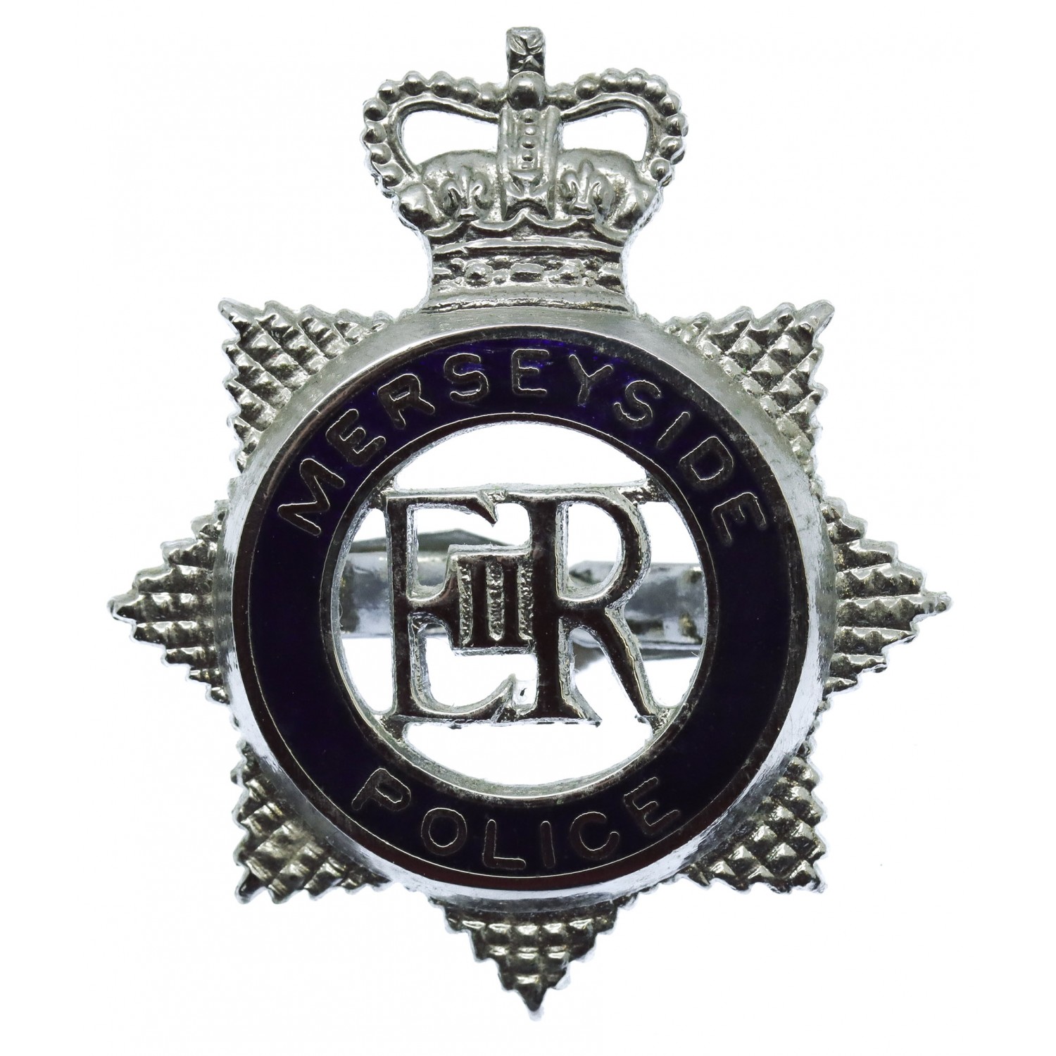 Merseyside Police Senior Officer's Enamelled Cap Badge - Queen's Crown