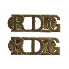 Pair of Royal Dragoon Guards (RDG) Anodised (Staybrite) Shoulder Titles