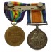 WW1 British War & Victory Medal Pair - Sjt. W. Wilkinson, Lincolnshire Regiment - Wounded