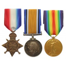 WW1 1914-15 Star Medal Trio - Sjt. J. Ream, 10th Bn. Essex Regiment - K.I.A. 3/11/15