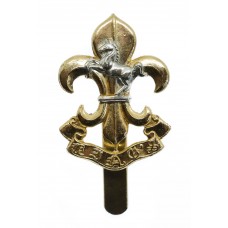 The King's Regiment Anodised (Staybrite) Cap Badge