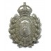 Merthyr Tydfil Borough Police Chrome Wreath Cap Badge - King's Crown