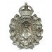 Merthyr Tydfil Borough Police Chrome Wreath Cap Badge - King's Crown