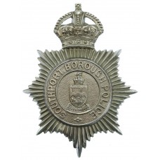 Southport Borough Police Helmet Plate - King's Crown