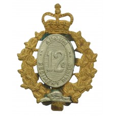 Canadian 12th Armoured Regiment of Canada Cap Badge - Queen's Crown