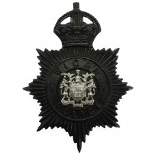Wigan Borough Police Night Helmet Plate - King's Crown