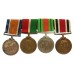 WW1 Mercantile Marine and WW2 Special Constabulary Medal Group of Four - Frederick S. Rowell, Merchant Navy and Huntingdonshire Special Constabulary