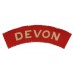 Devonshire Regiment (DEVON) WW2 Printed Shoulder Title