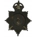 Burnley Borough Police Night Helmet Plate - King's Crown