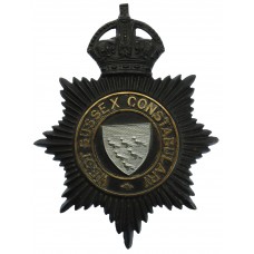 West Sussex Constabulary Night Helmet Plate - King's Crown