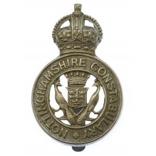 Nottinghamshire Constabulary Cap Badge - King's Crown (Peacocks C.O.A. Centre)