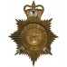 Isle of Ely Constabulary Black Helmet Plate - Queen's Crown