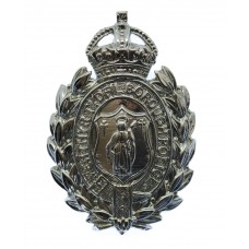 Merthyr Tydfil Borough Police Wreath Cap Badge - King's Crown