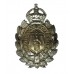 Merthyr Tydfil Borough Police Wreath Cap Badge - King's Crown