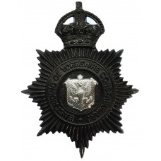 East Riding of Yorkshire Constabulary Night Helmet Plate - King's Crown