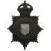 Cambridgeshire Constabulary Black Helmet Plate - King's Crown