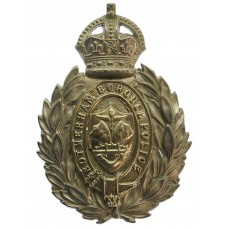 Rotherham Borough Police Wreath Helmet Plate - King's Crown