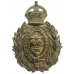 Rotherham Borough Police Wreath Helmet Plate - King's Crown